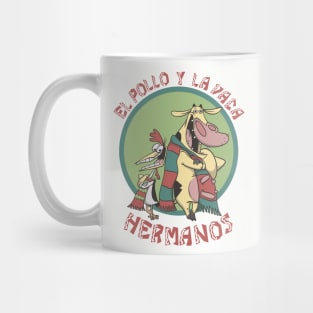 El pollo y la vaca hermanos Mug